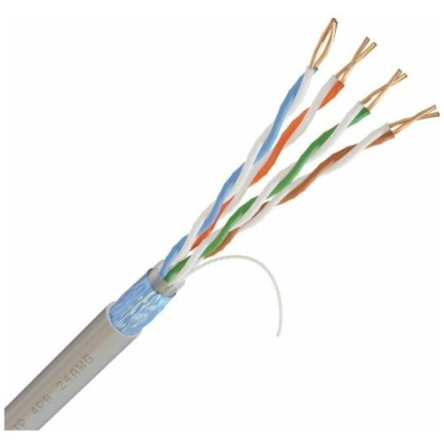 Кабель NetLink NL-CU FTP 4PR STANDART 24 AWG CAT5e 305м внутренний белый кабель netlink nl cu ftp 4pr standart 24 awg cat5e 305м внутренний белый