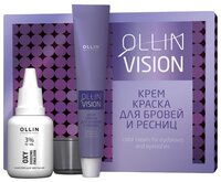 OLLIN Professional Крем-краска для бровей и ресниц VISION SET черный