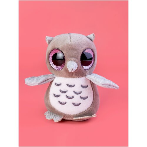 Мягкая игрушка - брелок сова коричневая