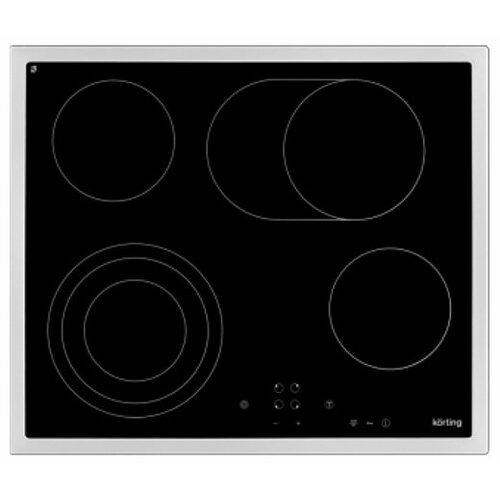 Электрическая варочная панель Korting HK 6305 X цвет панели черный цвет рамки серебристый 2729000₽
