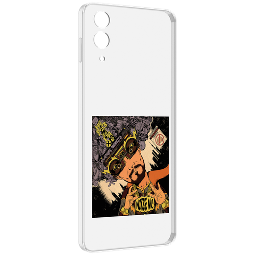 Чехол MyPads Неразбериха Noize MC для Samsung Galaxy Z Flip 4 (SM-F721) задняя-панель-накладка-бампер