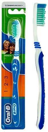 Зубная щетка Oral-B 3-Эффект Натуральная свежесть, средняя, голубой - фото №8