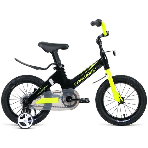 Велосипед 14 FORWARD COSMO 2022 черный/зеленый велосипед детский forward cosmo 14 2021 14 зеленый