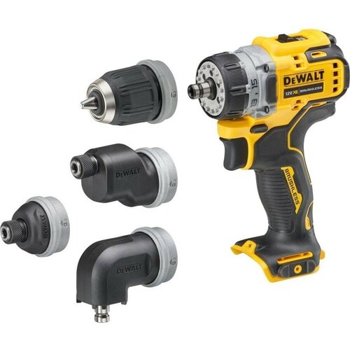 Дрель-шуруповерт DEWALT DCD703NT 12В XR с набором из 4-х насадок (DCD703NT-XJ)