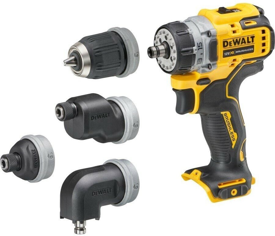 Аккумуляторная безударная бесщеточная дрель-шуруповерт DEWALT, 12 В,без АКБ и ЗУ, DCD703NT - фото №1