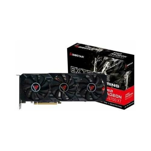 Видеокарта Biostar AMD Radeon RX 6700 XT 12Gb VA67S6TML9 видеокарта pci e biostar radeon rx 6700 xt oc va67s6tml9 12gb gddr6 192bit 7nm 2330 16000mhz hdmi 3 dp