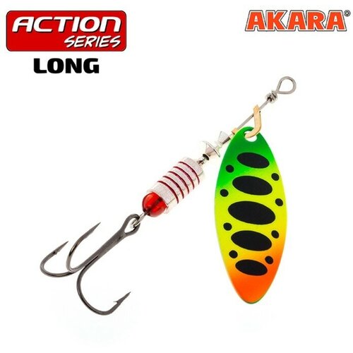 фото Блесна вращающаяся akara action series long 1, 5 г, цвет a32