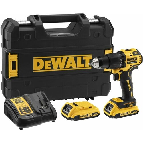 Дрель аккумуляторная ударная DEWALT DCD709P2T-QW