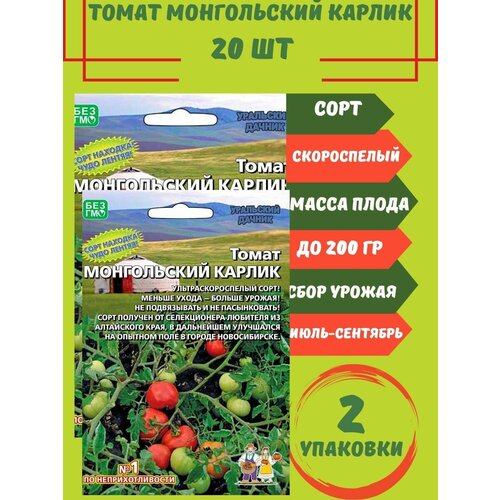 Томат Монгольский Карлик, 20 семян 2 упаковки