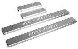 Накладки на внешние пороги для Hyundai Solaris II (2017 – н.в.) RIVAL NP.2312.3 (комплект 4 шт.)