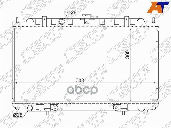 Радиатор Nissan Ad 99-02 / Almera 00-06 / Primera 01-08 / Sunny 98-04 / Mazda Familia S-Wagon 98-04 Sat арт. SG-NS0001-16