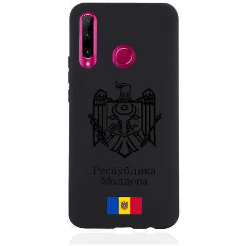 Черный силиконовый чехол для Honor 10i Черный лаковый Герб Республики Молдова/ Герб Молдавии черный силиконовый чехол signumcase для honor x7a черный лаковый герб республики молдова герб молдавии