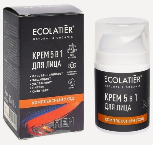 Изображение товара Крем для лица Ecolatier Men Комплексный уход 5в1, 50 мл