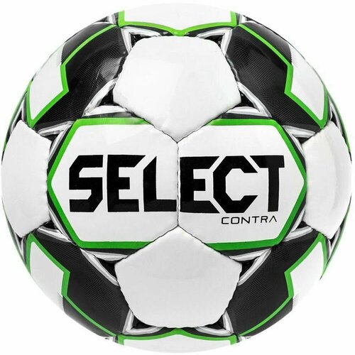 Мяч футбольный SELECT Contra, р.3, арт.812310-104, 32 панели, бело-черн-зеленый