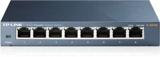 TP-Link 8-портовый настольный гигабитный коммутатор, 8 портов RJ45 10/100/1000 Мбит/с, металлический корпус