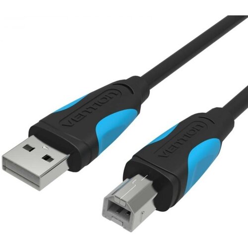 Кабель Vention USB 2.0 AM/BM - 1,5м, черный VAS-A16-B150 кабель usb am bm vention vas a16 b800