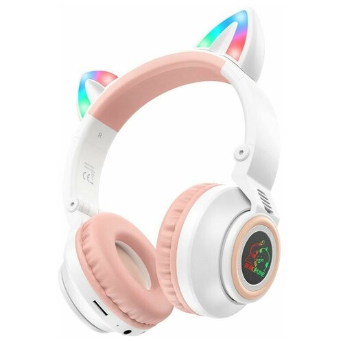 Беспроводные наушники с ушками кошки светящиеся Borofone BO18 133000₽