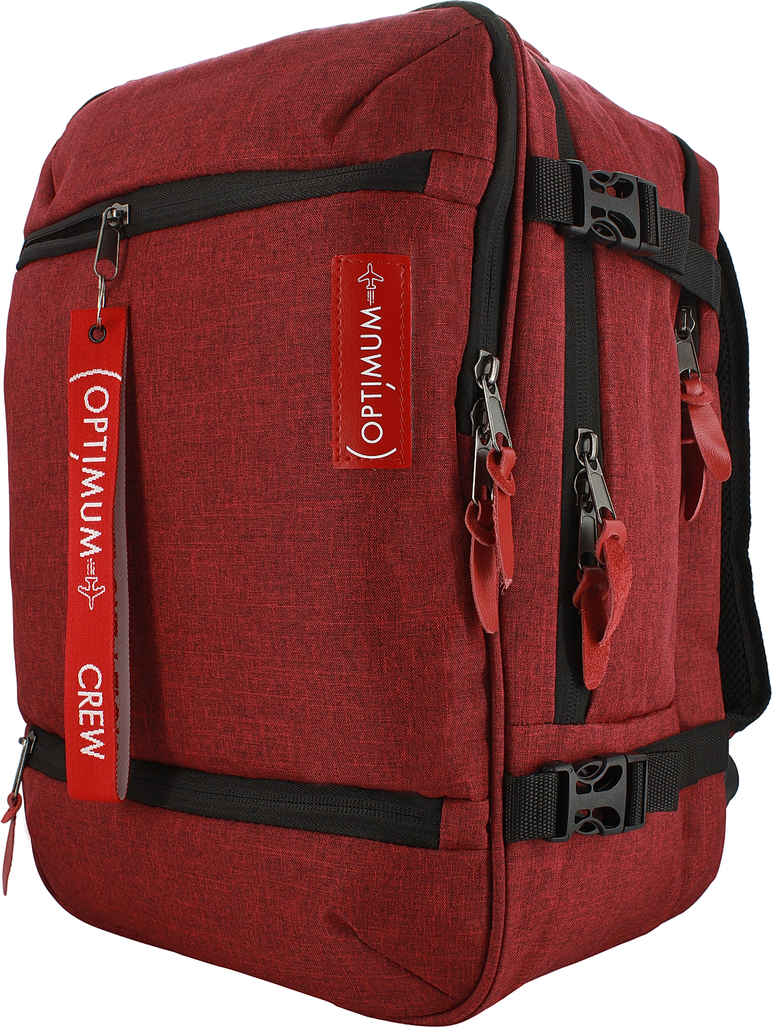 Рюкзак сумка дорожная чемодан ручная кладь 40х30х20 в самолет, красный - фотография № 1