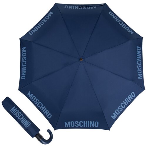 Зонт складной Moschino 8064-ToplessF Logo Blue