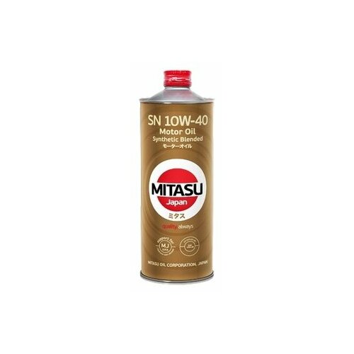 Полусинтетическое моторное масло Mitasu MJ-122A Motor Oil SN 10W-40, 4 л