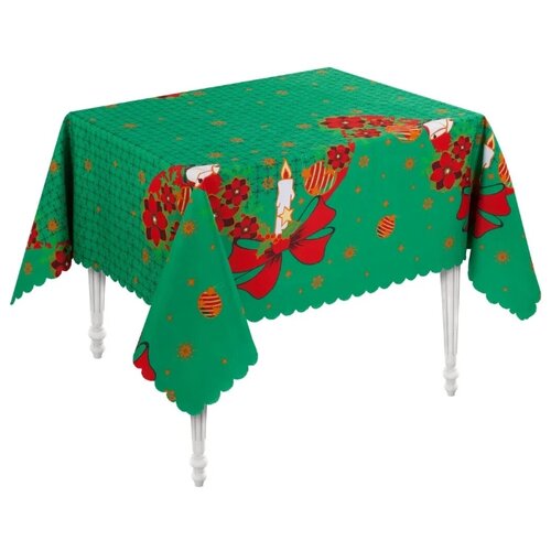 фото Guten morgen скатерть rozhdestvo цвет: зеленый br04859 (110х145 см)
