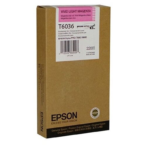 Картридж Epson C13T603600, 220 стр, светло-пурпурный