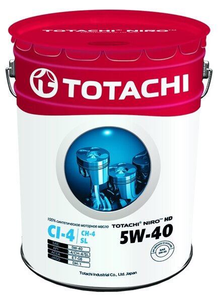Totachi моторное масло totachi niro hd 5w-40, 19л 1c920
