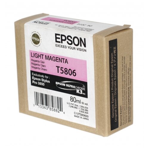 Картридж Epson C13T580600, 400 стр, светло-пурпурный картридж ds t6066 светло пурпурный