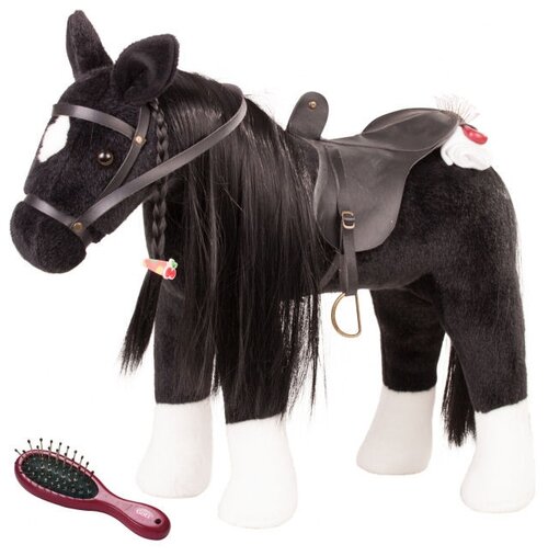 Лошадь Gotz вороная лошадка с седлом и уздечкой (3402783), черный