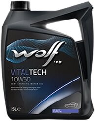 Полусинтетическое моторное масло Wolf Vitaltech 10W60, 5 л