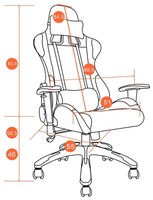 Компьютерное кресло TetChair iGear , обивка: текстиль , цвет: черный/синий