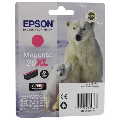 Картридж Epson C13T26334010, 700 стр, пурпурный