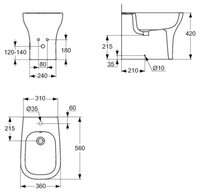 Биде Ideal STANDARD Active T501201