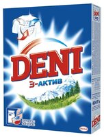 Стиральный порошок DENI 3-Актив Горная свежесть (ручная стирка) 0.4 кг картонная пачка