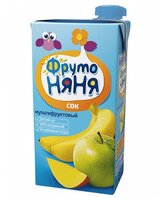 Сок Фрутоняня мультифруктовый с мякотью неосветленный, с 3 лет 0.5 л