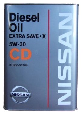 NISSAN KLBD005304 OE NISSAN 5W30 4L масо моторное DIESEL CD EXTRA SAVE X \ API: CD