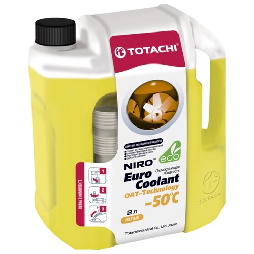 Охлаждающая жидкость totachi niro euro coolant oat - technology -50 c, 2л, totachi, 4589904924101