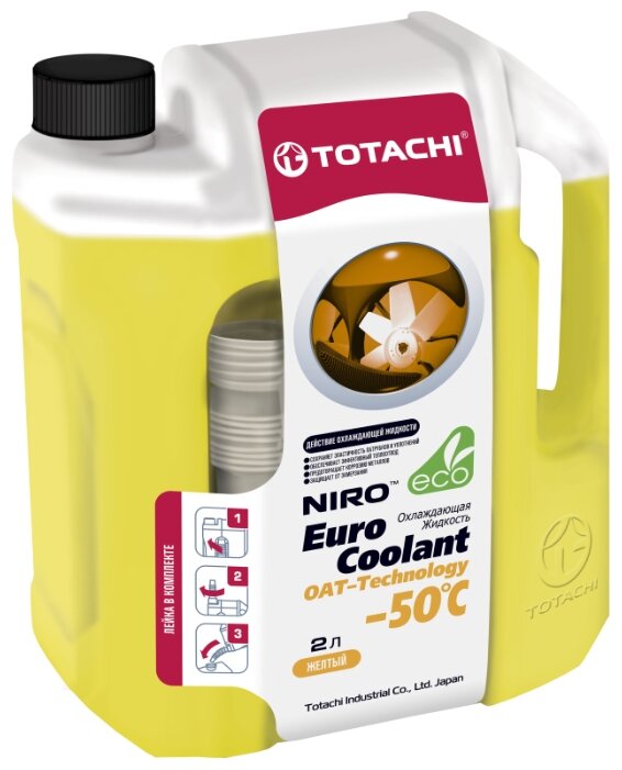 Охлаждающая Жидкость Totachi Niro Euro Coolant Oat - Technology -50 C, 2л TOTACHI арт. 4589904924101