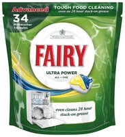 Fairy Ultra Power All in 1 капсулы (лимон) для посудомоечной машины 67 шт.