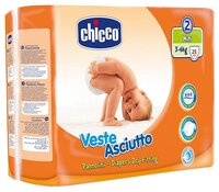 Chicco подгузники Veste Asciutto 2 (3-6 кг) 25 шт.