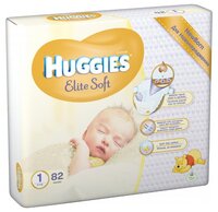 Huggies подгузники Elite Soft 1 (2-5 кг) 82 шт.