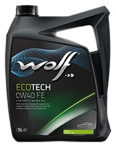 Моторное масло Wolf Ecotech FE 0W30 синтетическое 5л - фото №1