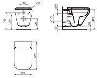 Унитаз Ideal STANDARD Tonic II Aquablade K316601 (с сиденьем)