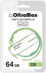 Флешка OltraMax 220 64 GB, 1 шт., зеленый