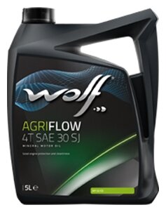 Масло моторное AGRIFLOW 4T SAE 30 SJ 5L WOLF 8301506