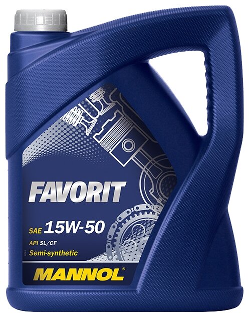 MANNOL MN7510-5 7510-5 MANNOL FAVORIT 15W50 5 л. Полусинтетическое моторное масло 15W-50