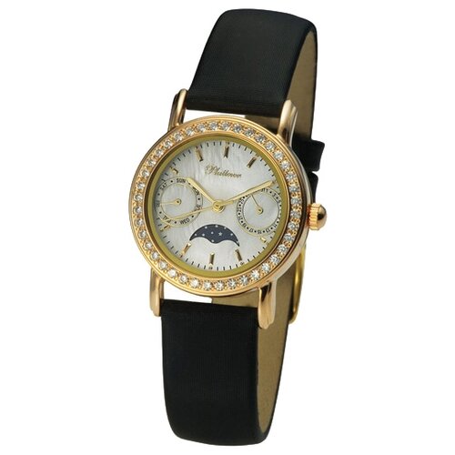 Наручные часы Platinor женские, кварцевые, корпус золото, 585 проба, фианит