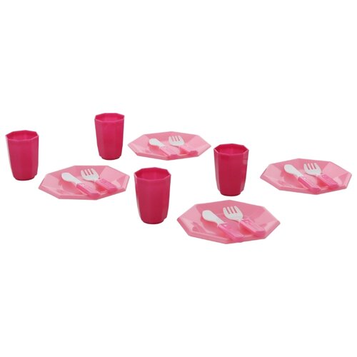 фото Набор посуды полесье "ретро" 61713 розовый