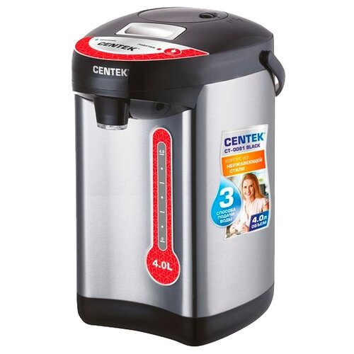 Термопот CENTEK CT-0081, black/silver термопот centek ct 0085 black