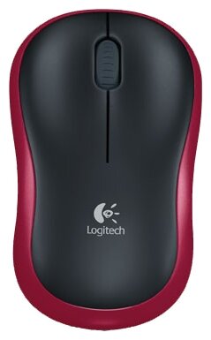 Мышь Logitech M185 Wireless Mouse Black-Red